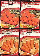 packets of short stump carrot seed